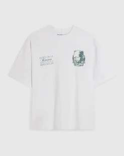 White Oversized Fit Riviere Hotel T-Shirt