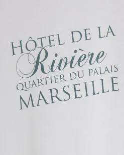 White Oversized Fit Riviere Hotel T-Shirt