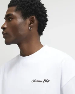 White Oversized Fit Sanctuaire T-Shirt