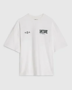 White Oversized Fit Sanctuaire Champ T-Shirt