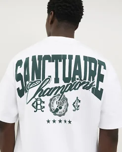 White Oversized Fit Sanctuaire Champ T-Shirt