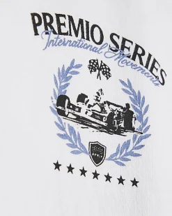 White Oversized Premio Series Racing T-Shirt
