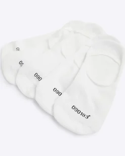 White Pack Of 5 Liner Socks