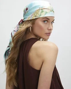 White Palm Tree Large Scarf