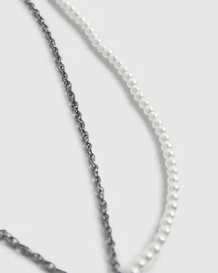 White Pearl Cross Pack Of 2 Necklaces