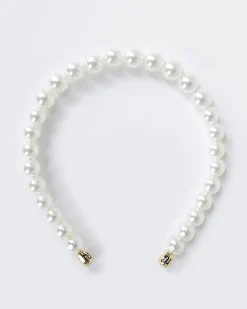 White pearl headband