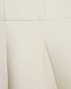 White Premium Bow Back Detail Midi Dress