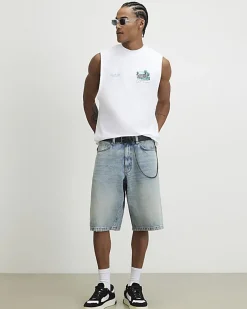 White Regular Fit Bellevue Hotel Tank Top