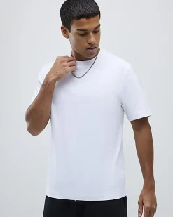 White Regular Fit Crew Neck Midweight T-Shirt