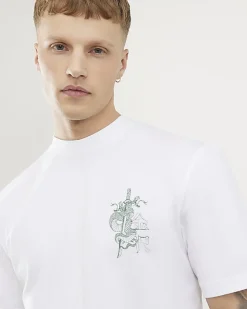 White Regular Fit Kanazawa Snake T-Shirt