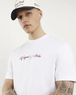 White Regular Fit Marina Grande Boat T-Shirt