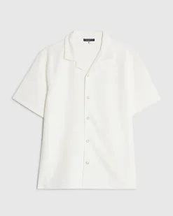 White Regular Fit Texture Revere