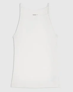 White Sleeveless Cotton Tank Top