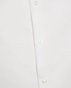 White Slim Fit Contrast Trim Shirt