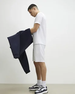 White Slim Fit Interlock Shorts
