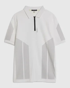 White Slim Fit Lightweight Polo Shirt