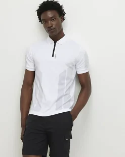 White Slim Fit Lightweight Polo Shirt