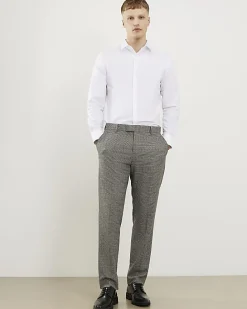 White Slim Fit Long Sleeve Shirt