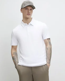 White Slim Fit Short Sleeve Polo Shirt