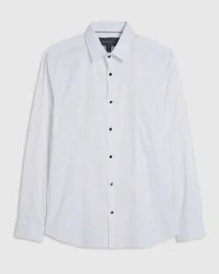 White Slim Fit Stretch Dress Shirt
