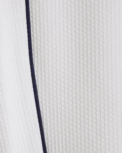 White Slim Fit Textured Tipped Shorts