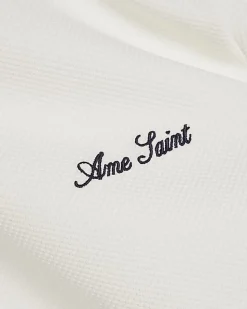 White Slim Fit Textured T-Shirt