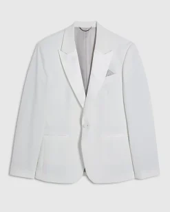 White Slim Fit Tuxedo Jacket