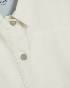 White Stripe Hybrid Denim Jacket
