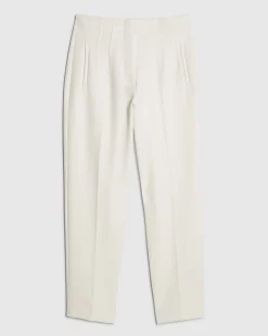 White Tailored Cigarette Trousers