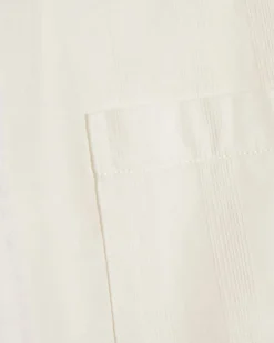 White Textured Cross Hatch Long Sleeve Shirt