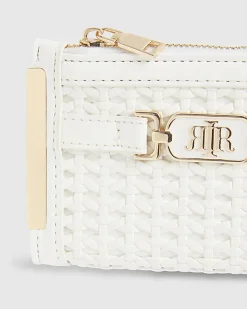 White Weave Mini Purse