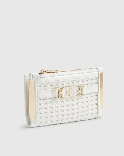 White Weave Mini Purse