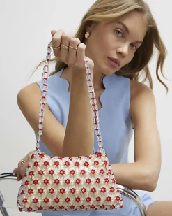 Yellow Beaded Daisy Bag