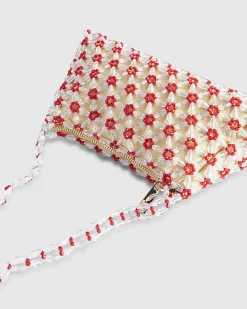 Yellow Beaded Daisy Bag