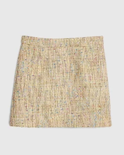 Yellow Boucle Aline Mini Skirt