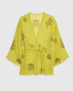 Yellow Embellished Kaftan