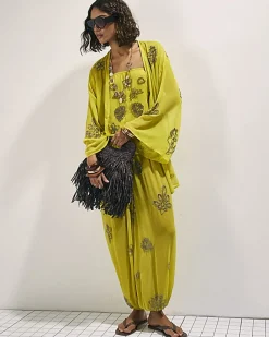 Yellow Embellished Kaftan