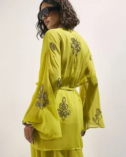 Yellow Embellished Kaftan