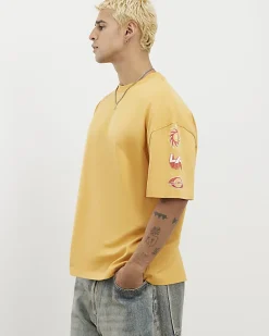 Yellow Oversized Fit 92 Photo Patch T-Shirt