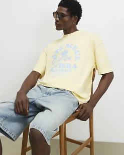Yellow Oversized Fit Cote Bleue Fish T-Shirt