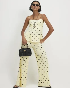 Yellow Polka Dot Cami Top