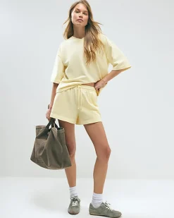 Yellow Short Sleeve Loopback T-shirt